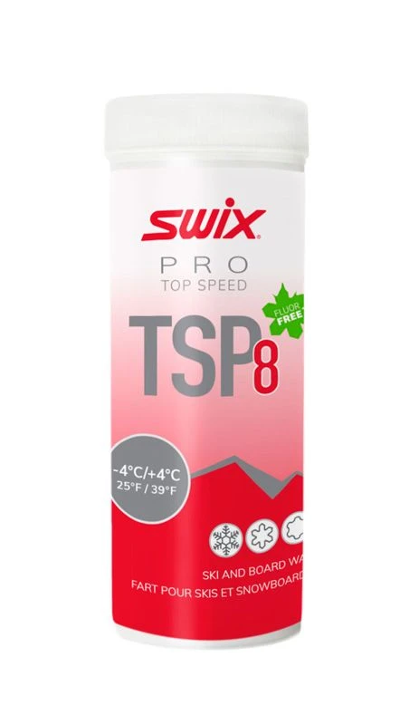 SWIX TSP08-4 Top Speed Red Powder +4°...-4°C, 40g 1 SWIX TSP08-4 Top Speed Red Powder +4°...-4°C, 40g