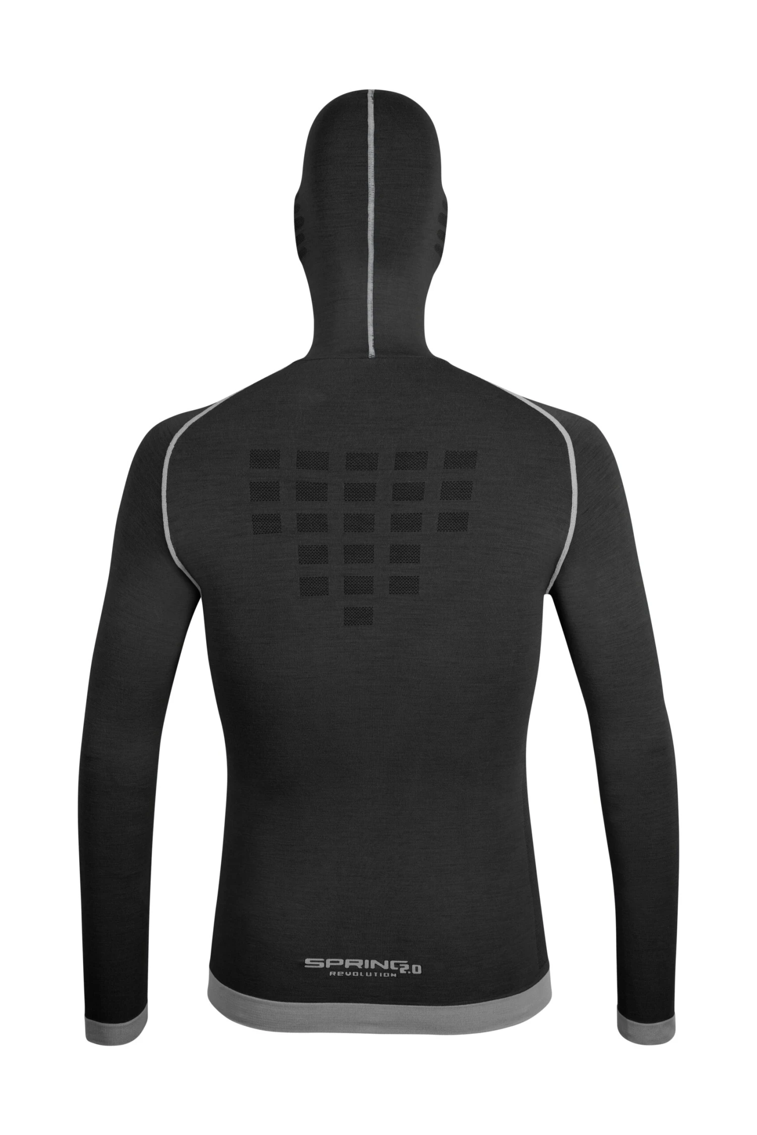 Spring Hooded Longsleeve For Man, Dark Grey 2 Spring Hooded Longsleeve For Man, Dark Grey - Image 2