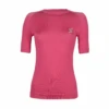 Spring Short Sleeve T-shirt For Woman, Fuxia