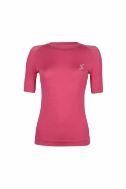 Spring Short Sleeve T-shirt For Woman, Fuxia