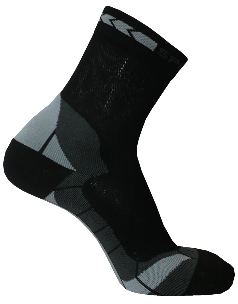 Spring Gradual Compression Short Socks, Black/Grey 1 Spring Gradual Compression Short Socks, Black/Grey