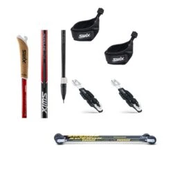 Swenor Classic Rollerskis + Rottefella Bindings + Swix Roadline 1 Rollerski Poles